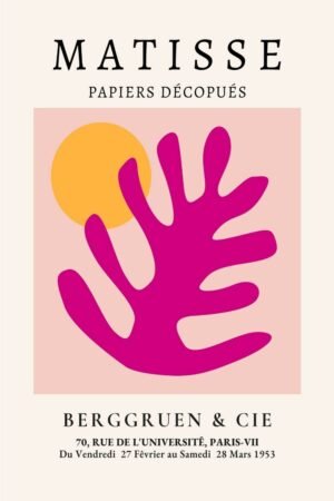 Matisse Cutout Pink Orange Poster