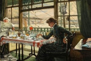 Room Overlooking the Harbour Print James Tissot