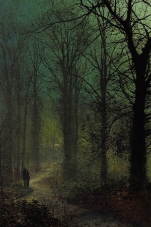 Thro the Wood Print by John Atkinson Grimshaw