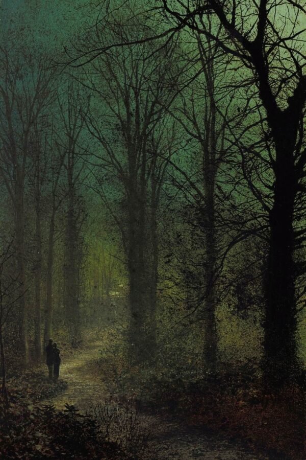 Thro the Wood Print by John Atkinson Grimshaw