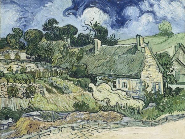 Vincent van Gogh Thatched Cottages at Cordeville Art Print